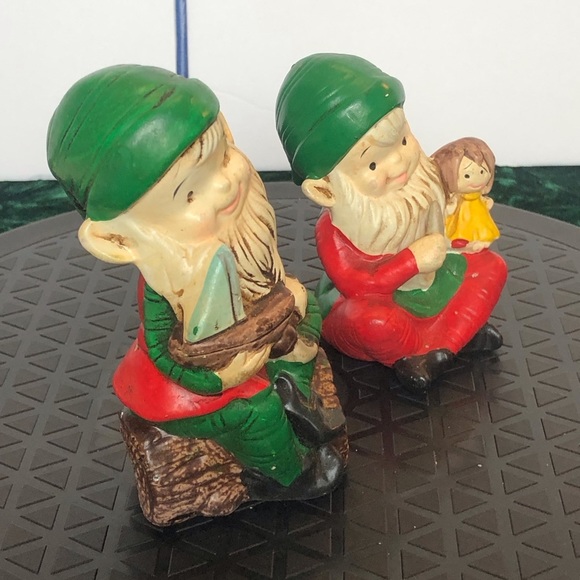 Vintage Homco Toy Making Elves Gnomes Christmas Set of 2 - Picture 3 of 15